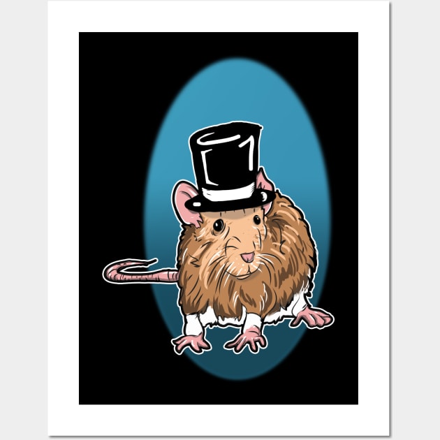 Rat in a Top Hat Wall Art by silentrob668